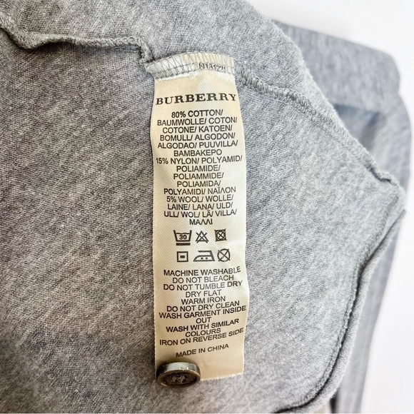 Burberry Ruched Cotton/Wool Jersey Zip Cardigan - Picture 13 of 13